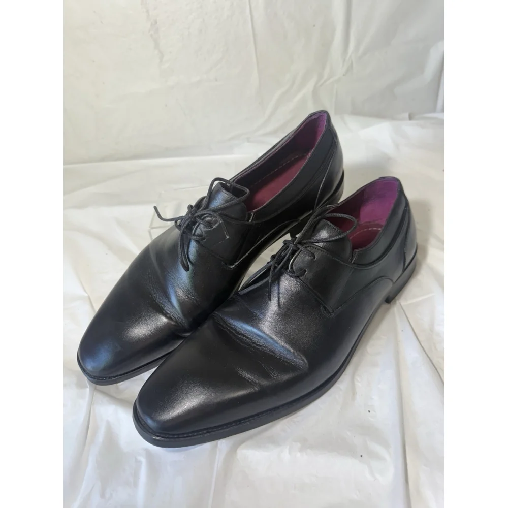 Baghiziah Oxford Black Leather dress Shoes Size 12